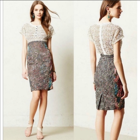Anthropologie Dresses & Skirts - Bryon Lars silk lace sheath dress NWOT never worn